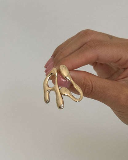 Goopy Letter Initial Earrings
