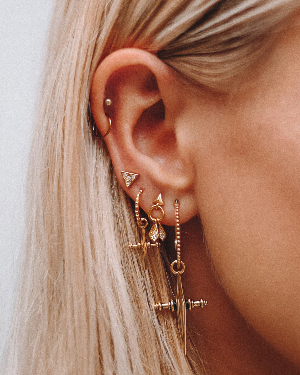 Cross Hoops- Gold (Ships Early April)