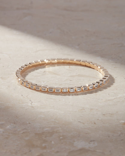 The 24/7 Flex Tennis Bracelet- Emerald Cut