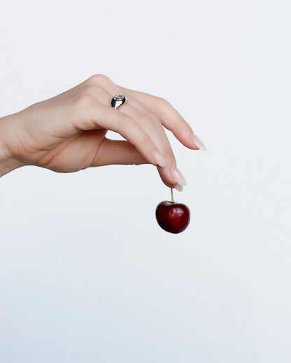 The Oval Orbit Bezel Ring