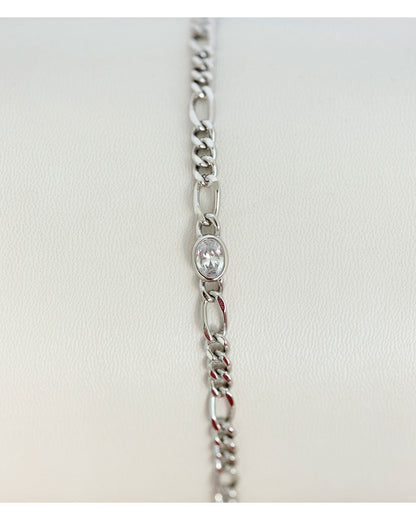 The Oval Bezel Chain Bracelet
