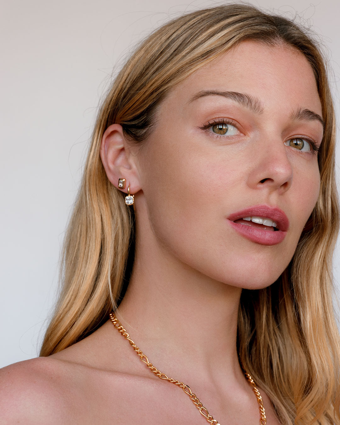 The Emerald Bezel Studs