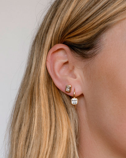 The Emerald Bezel Studs