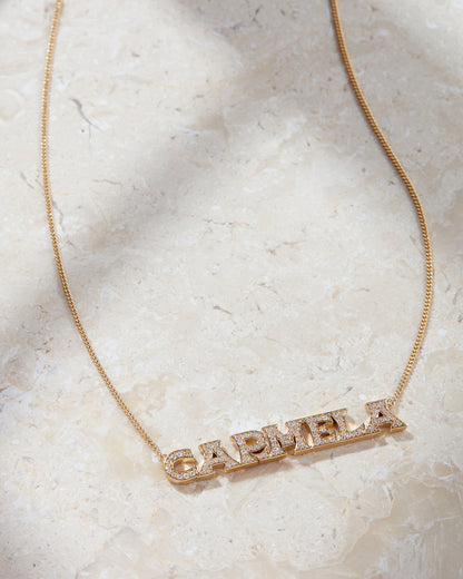Pave Nameplate Necklace