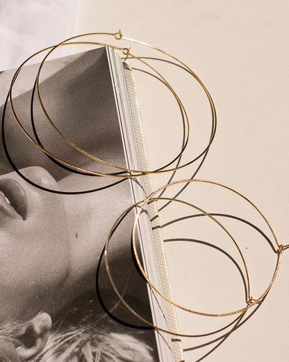 Capri Wire Hoops - Gold