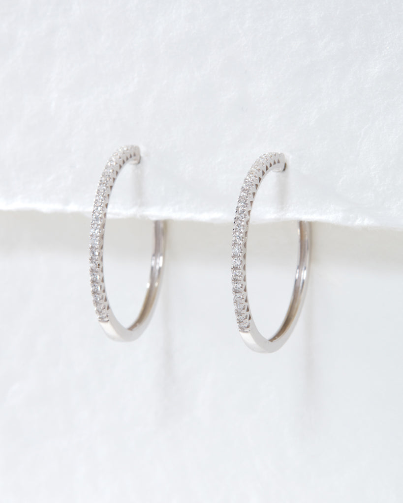 The Dreamy Diamond Hoops (25mm)
