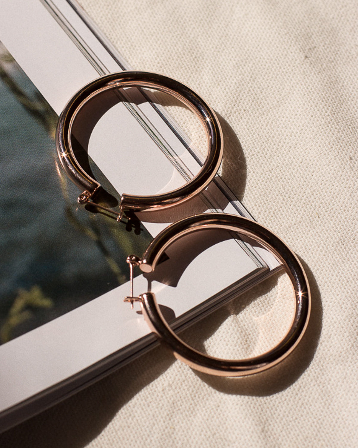 Amalfi Tube Hoops- Rose Gold