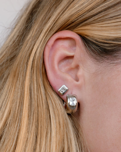 The Emerald Bezel Studs