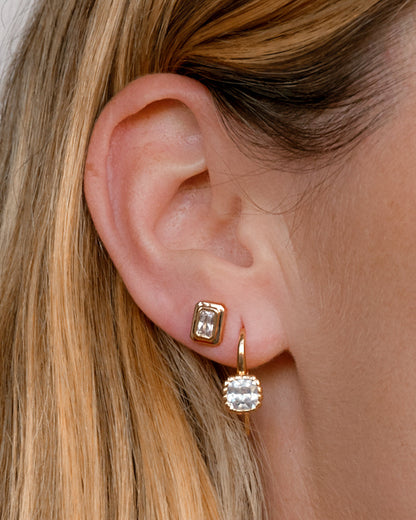 The Emerald Bezel Studs