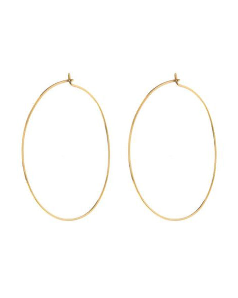 Capri Wire Hoops - Gold