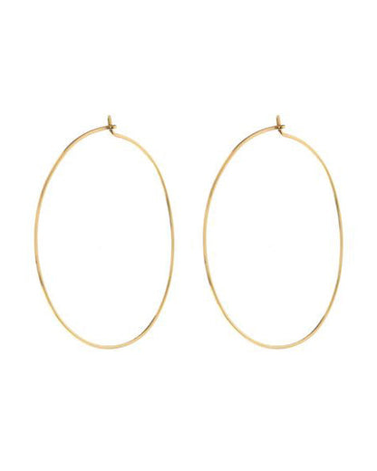 Capri Wire Hoops - Gold