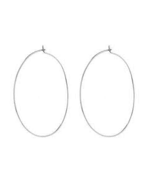 Capri Wire Hoops - Silver