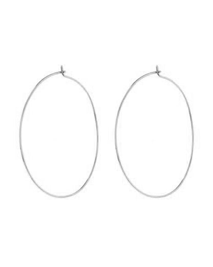 Capri Wire Hoops - Silver