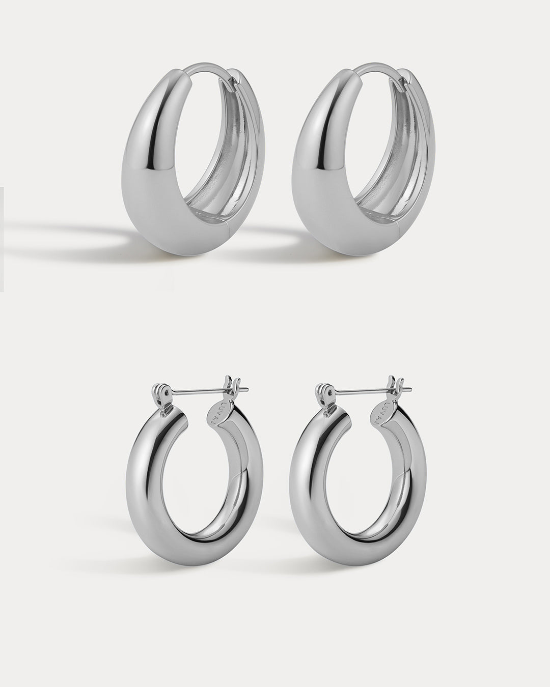 Baby Amalfi & Marbella Hoops - Silver (Ships Mid March)
