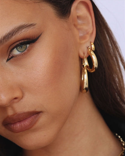 Baby Amalfi Tube Hoops- Gold