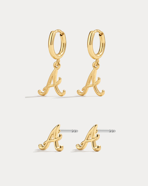 Bijoux MLB Logo Earrings Bundle - Gold