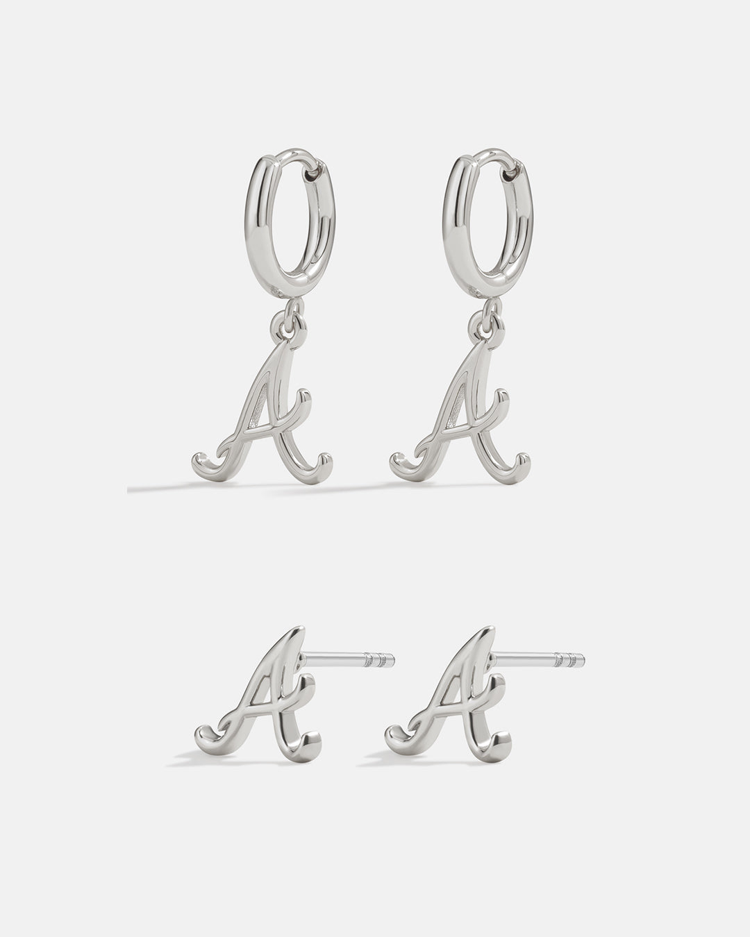 Bijoux MLB Logo Earrings Bundle - Silver