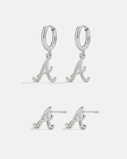 Bijoux MLB Logo Earrings Bundle - Silver