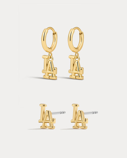 Bijoux MLB Logo Earrings Bundle - Gold