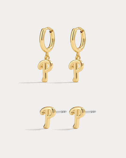 Bijoux MLB Logo Earrings Bundle - Gold