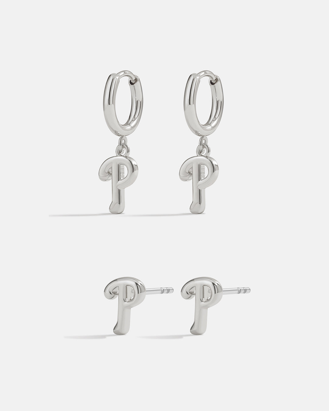 Bijoux MLB Logo Earrings Bundle - Silver