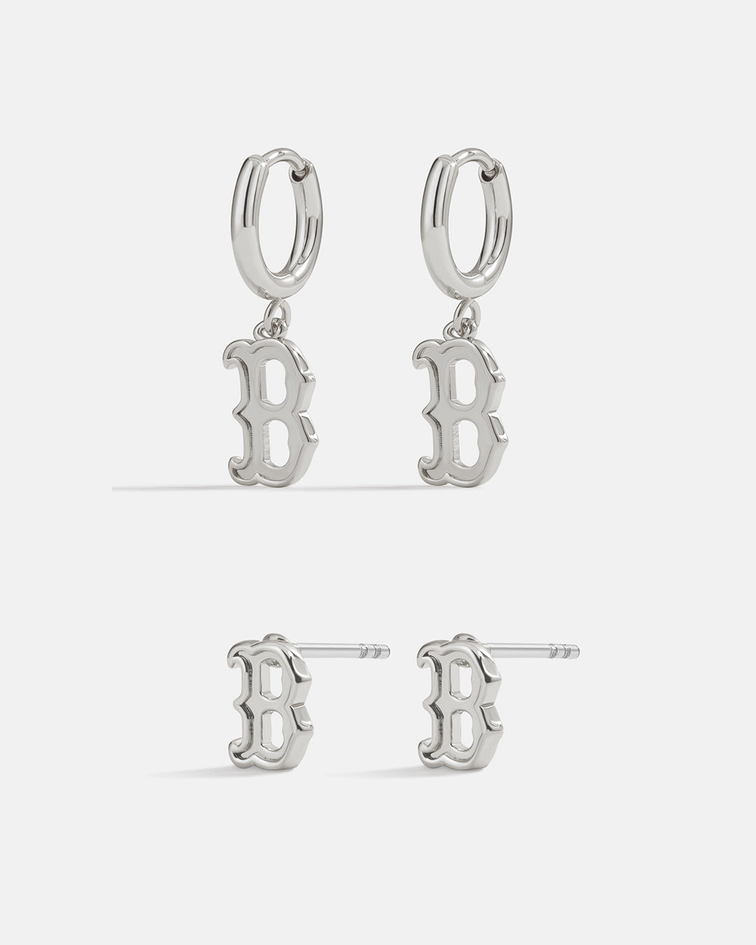 Bijoux MLB Logo Earrings Bundle - Silver