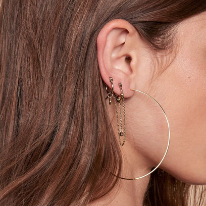 Capri Wire Hoops - Rose Gold