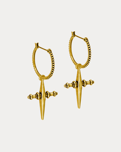 Cross Hoops- Gold (Ships Early April)