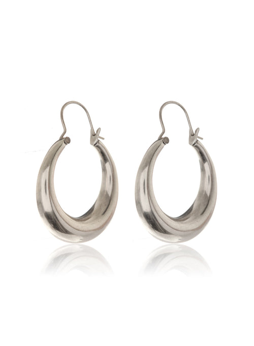 Martina Tube Hoops- Silver