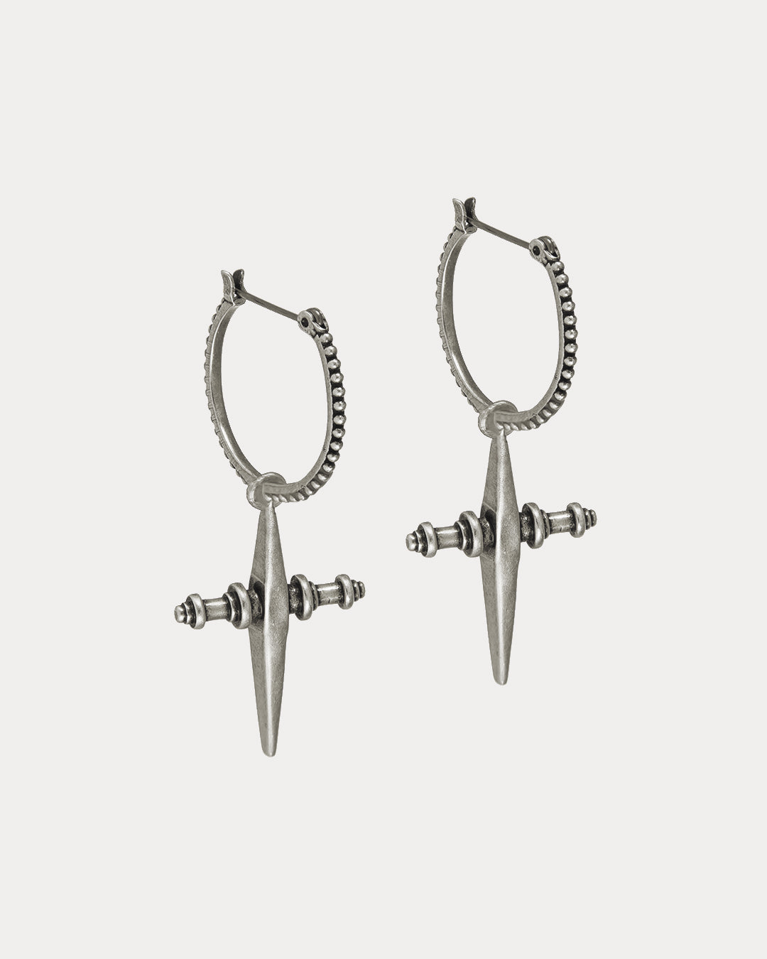 Cross Hoops- Silver (Ships Mid March)