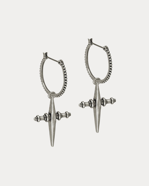 Cross Hoops- Silver (Ships Mid March)