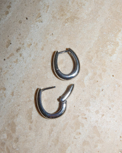 Mini Carmella Huggies (15mm)- Silver