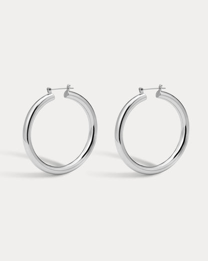 Amalfi Tube Hoops- Silver