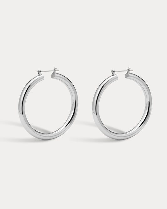Amalfi Tube Hoops- Silver