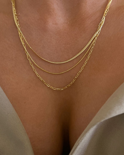 Chandon Multi Chain Charm Necklace- Gold