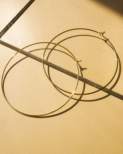 Capri Wire Hoops - Gold
