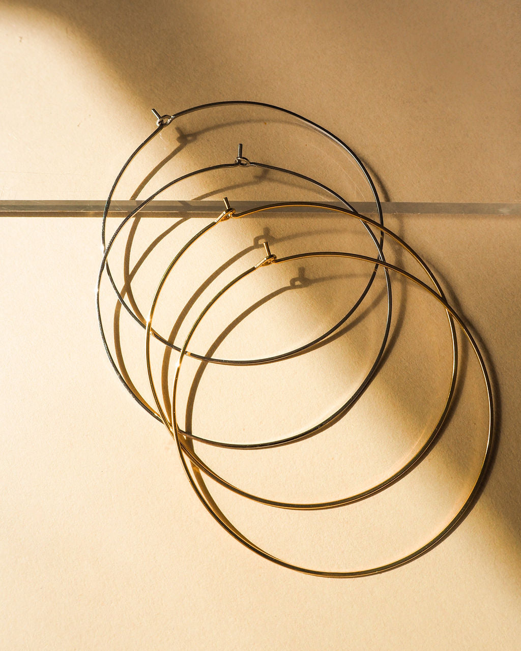 Capri Wire Hoops - Gold