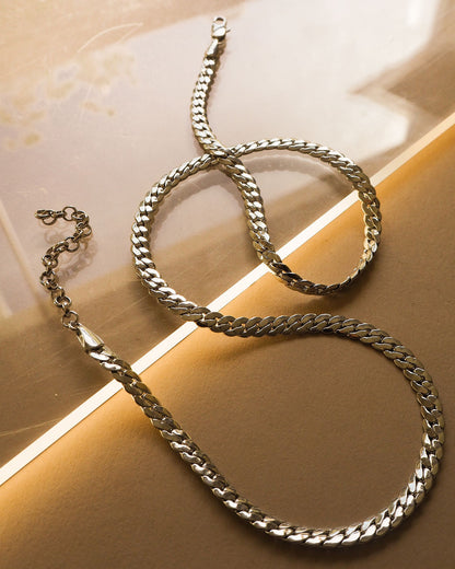Ferrera Chain Necklace- Silver
