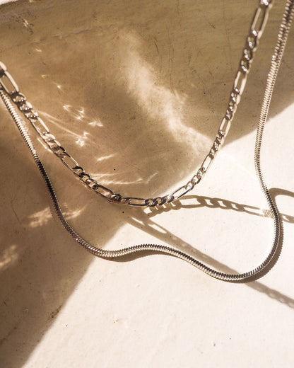 Cecilia Chain Necklace- Silver