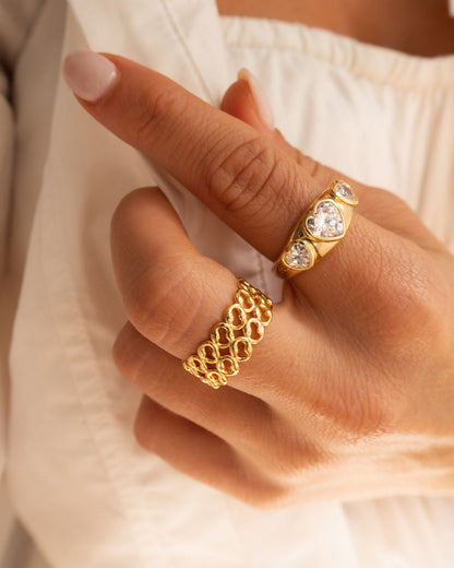 The Bezel Heart Signet Ring