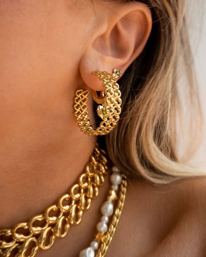 The Metal Lace Hoops