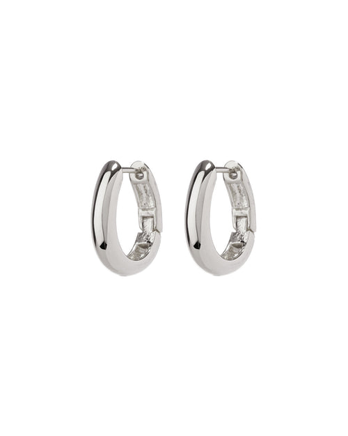 Mini Carmella Huggies (15mm)- Silver