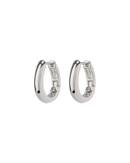 Mini Carmella Huggies (15mm)- Silver