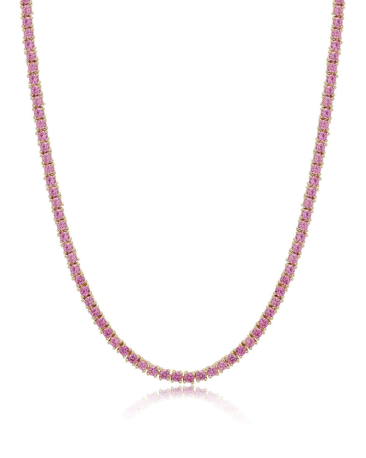 Mini Ballier Necklace- Pink- Gold