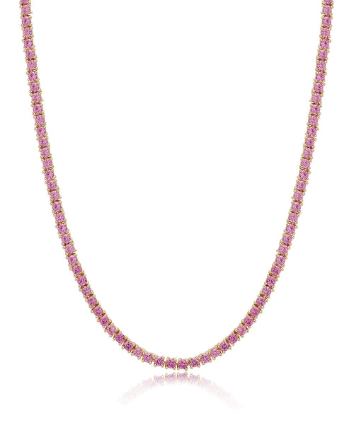 Mini Ballier Necklace- Pink- Gold