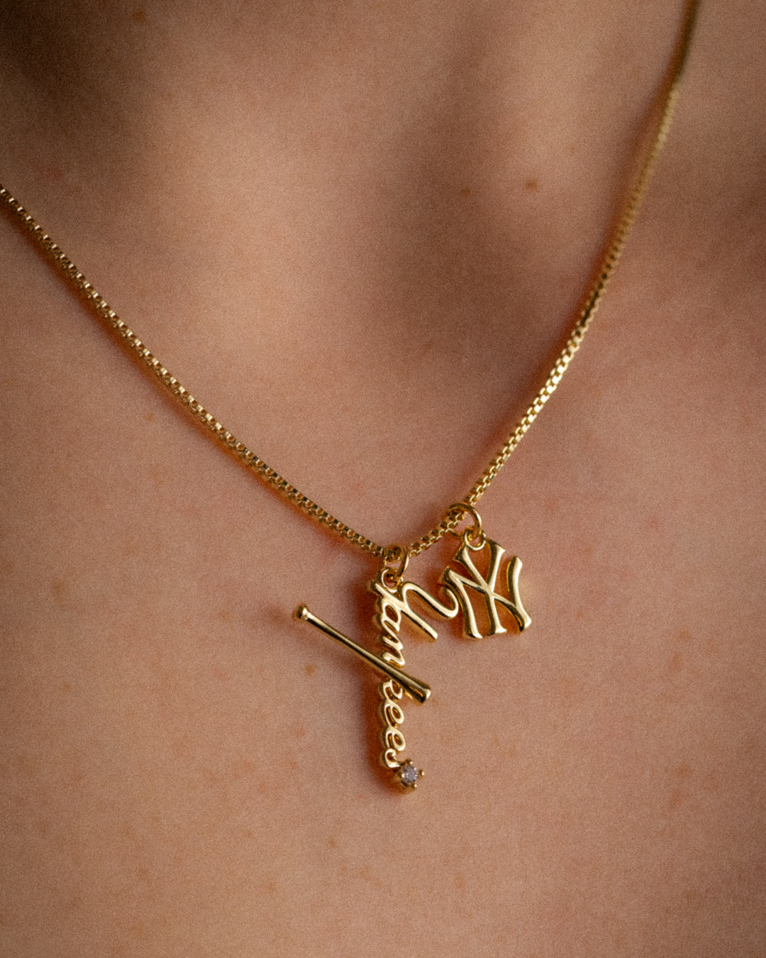The MLB Layered Nameplate Necklace