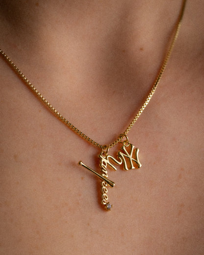 The MLB Layered Nameplate Necklace