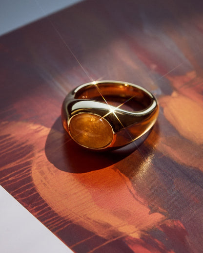 Sunset Stone Signet Ring