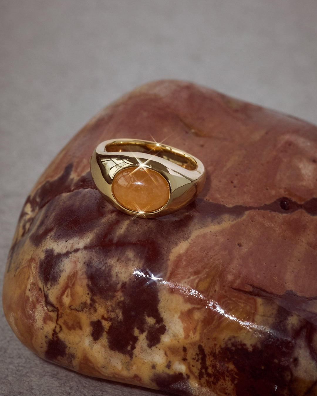 Sunset Stone Signet Ring