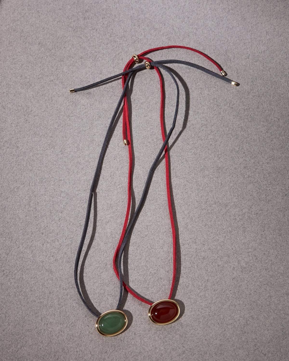 Sunset Stone Cord Necklace- Green